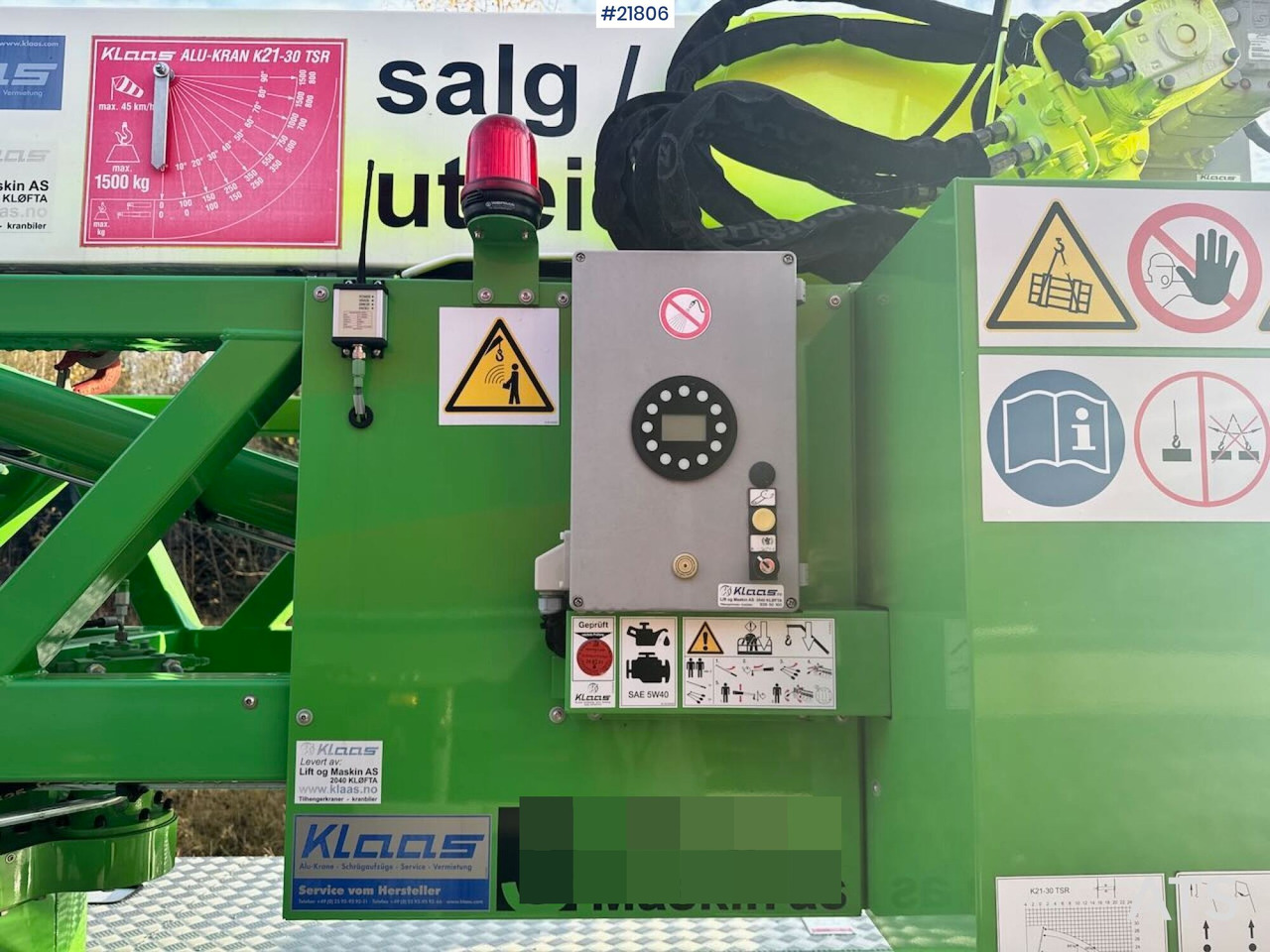Швидкомонтований кран Klaas K21-30 Byggekran. 340 timer!: фото 16