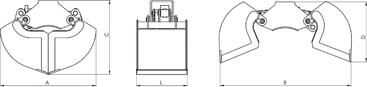 Clamshell bucket with sidewalls BV-L 400 - Грейферний ківш в категорії Крани-маніпулятори: фото 4 Clamshell bucket with sidewalls BV-L 400 - Грейферний ківш в категорії Крани-маніпулятори: фото 4