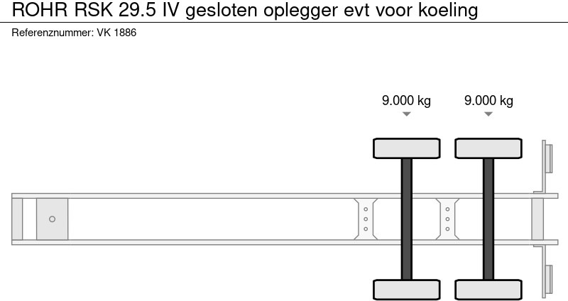 ROHR RSK 29.5 IV gesloten oplegger evt voor koeling в лізинг ROHR RSK 29.5 IV gesloten oplegger evt voor koeling: фото 13 ROHR RSK 29.5 IV gesloten oplegger evt voor koeling в лізинг ROHR RSK 29.5 IV gesloten oplegger evt voor koeling: фото 13