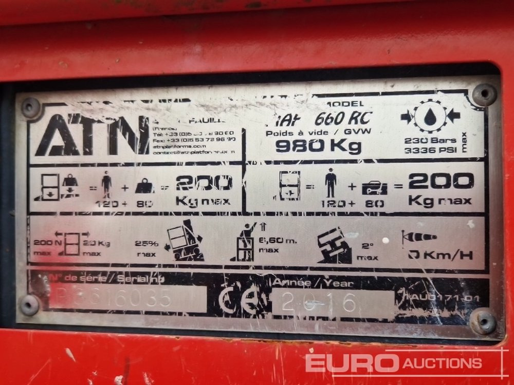 Підйомник 2016 ATN PIAF 660RC: фото 23 Підйомник 2016 ATN PIAF 660RC: фото 23