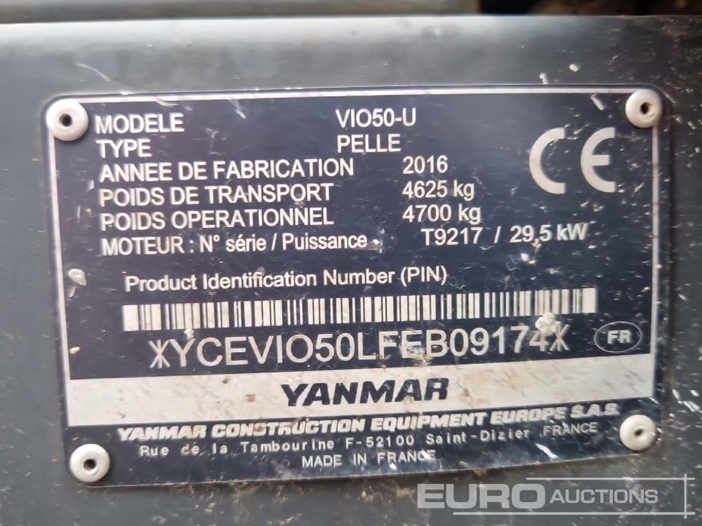 Міні-екскаватор 2016 Yanmar ViO50-U: фото 36 Міні-екскаватор 2016 Yanmar ViO50-U: фото 36