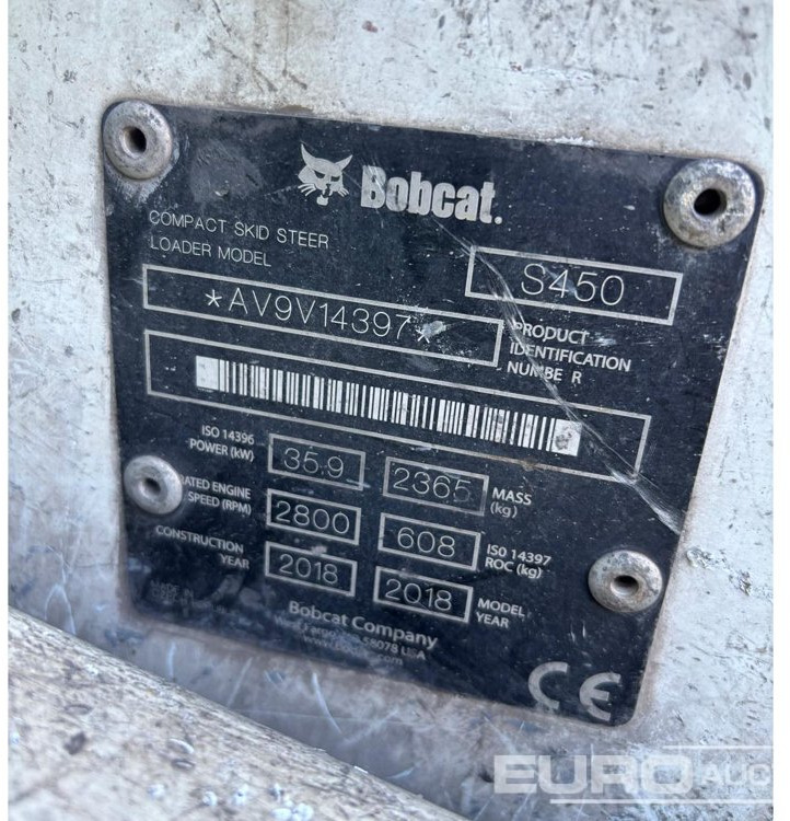 2018 Bobcat S450 - Міні-навантажувач: фото 2 2018 Bobcat S450 - Міні-навантажувач: фото 2