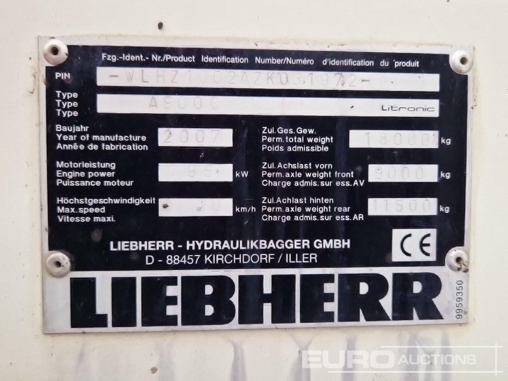 Колісний екскаватор Liebherr A900C: фото 48 Колісний екскаватор Liebherr A900C: фото 48