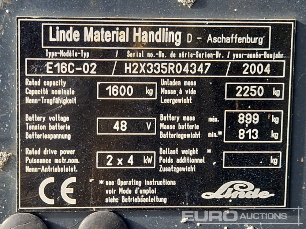 Навантажувач вилковий Linde E16C-02: фото 21