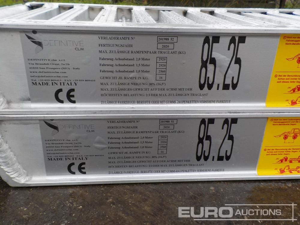 Unused CLM 85.25 Aluminium Loading Ramps (2 of) 2920kg Capacity, 2500mm Length - Навантажувальна рампа: фото 5 Unused CLM 85.25 Aluminium Loading Ramps (2 of) 2920kg Capacity, 2500mm Length - Навантажувальна рампа: фото 5