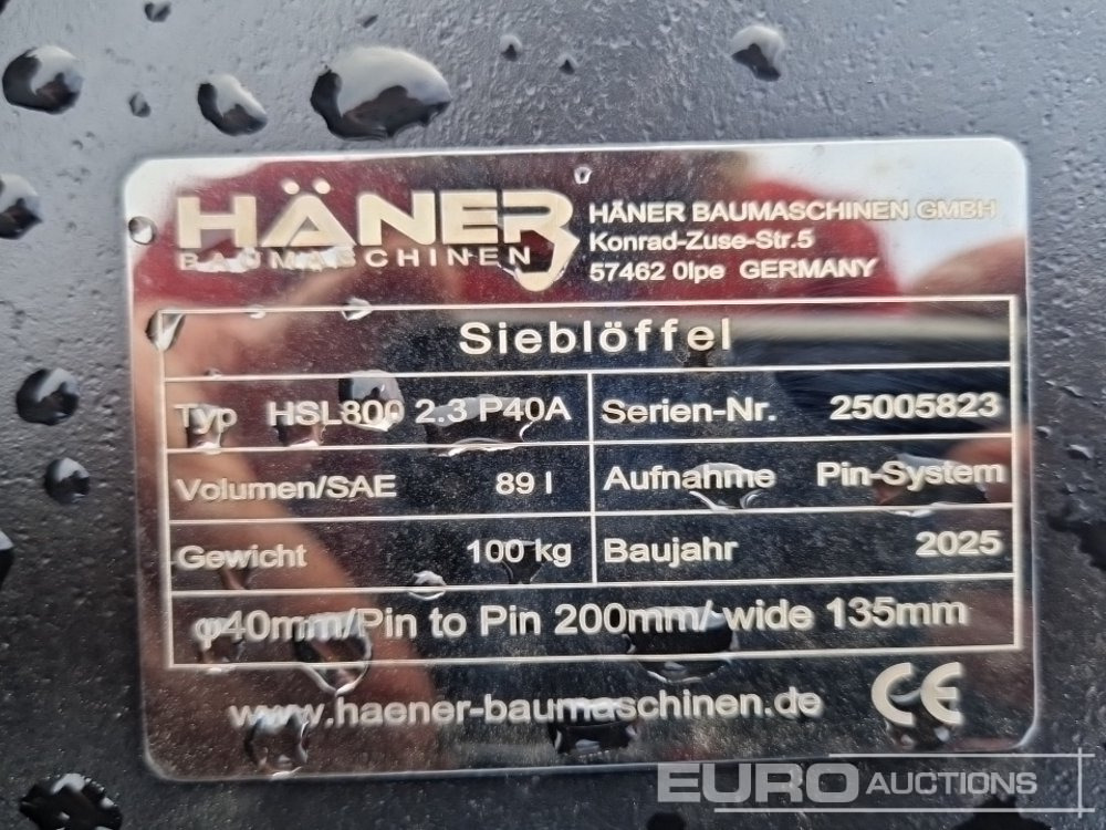 Новий Ківш Unused Häner HSL800 2.3 P40A: фото 7 Новий Ківш Unused Häner HSL800 2.3 P40A: фото 7