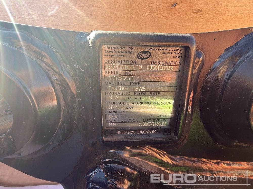 Geith Quick Coupler Q35GMCOV180-2-310 to Suit Volvo EC25 (S/Ns: 1173959, 1173956, 1173958, 1173962) (4 of) - Зчіпний пристрій: фото 5 Geith Quick Coupler Q35GMCOV180-2-310 to Suit Volvo EC25 (S/Ns: 1173959, 1173956, 1173958, 1173962) (4 of) - Зчіпний пристрій: фото 5