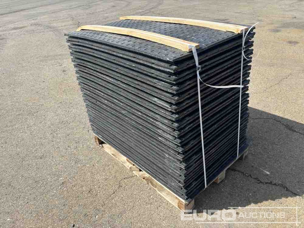 Будівельне обладнання Pallet of Plastic Connectable Road Plates, 1200x800x28mm, 22kg per Plate (35 of): фото 9