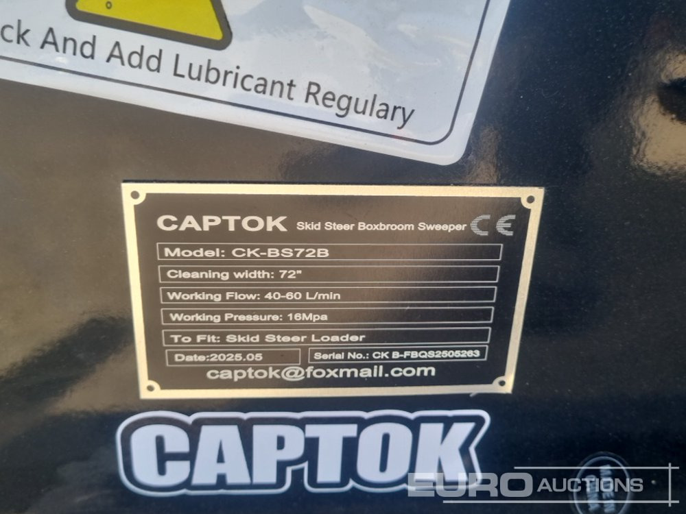 Unused 2025 Captok CK-BS72B - Щітка дорожня в категорії Будівельна техніка: фото 5 Unused 2025 Captok CK-BS72B - Щітка дорожня в категорії Будівельна техніка: фото 5