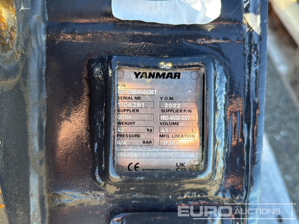 Yanmar Digging Bucket GGT120BA40450T to suit 1.5-2 Ton Excavator (S/Ns 1106281, 1106276, 1106288) (3 of) - Ківш: фото 5 Yanmar Digging Bucket GGT120BA40450T to suit 1.5-2 Ton Excavator (S/Ns 1106281, 1106276, 1106288) (3 of) - Ківш: фото 5