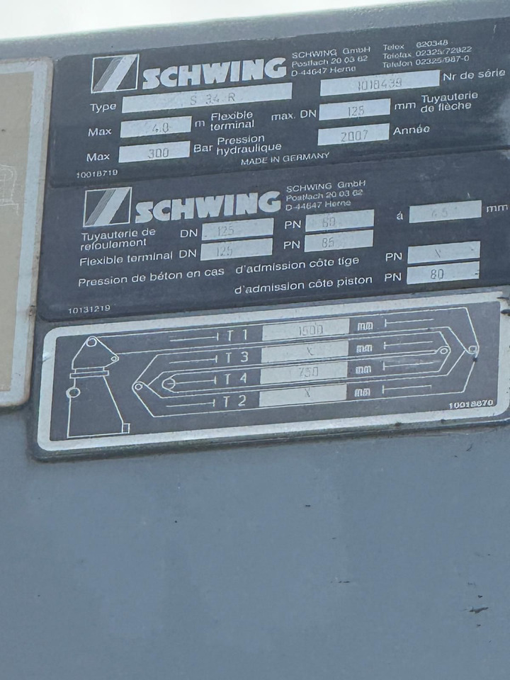 Автобетононасос Pompe à béton Schwing 34m avec cabine Mercedes Benz Actros CT-062-WL Année 2008: фото 11