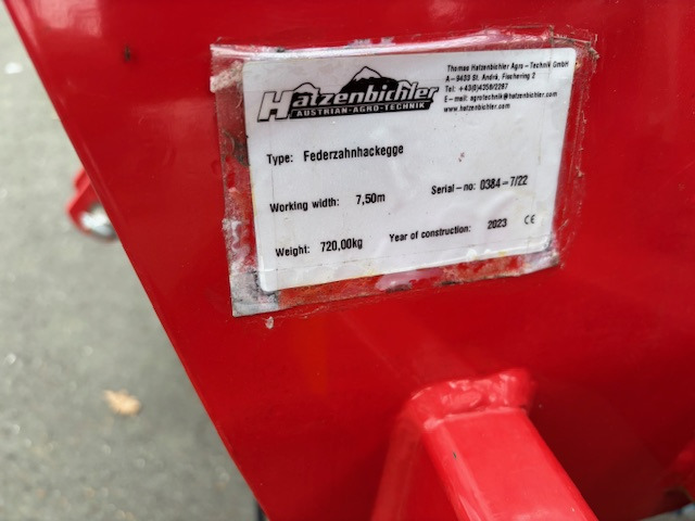 Hatzenbichler Federzahnhackegge 750 - Техніка для обробки ґрунту: фото 2 Hatzenbichler Federzahnhackegge 750 - Техніка для обробки ґрунту: фото 2