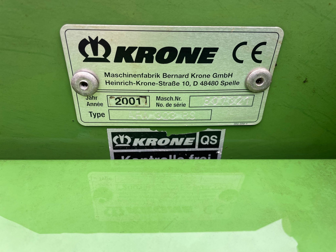 Krone AFA323 - Косарка: фото 2 Krone AFA323 - Косарка: фото 2
