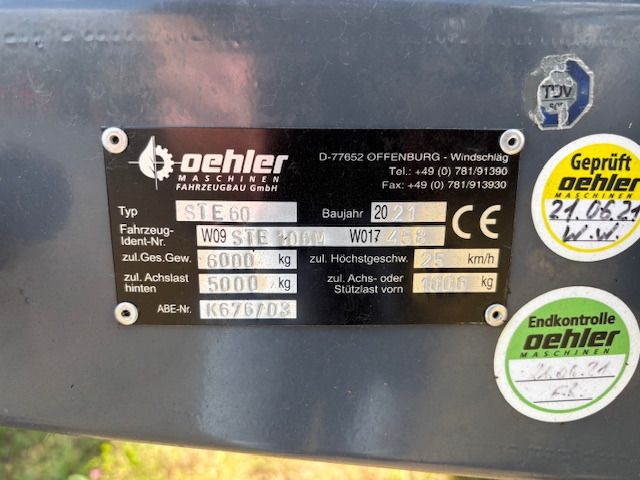 Oehler STE 60 - Гноєрозкидач: фото 2 Oehler STE 60 - Гноєрозкидач: фото 2