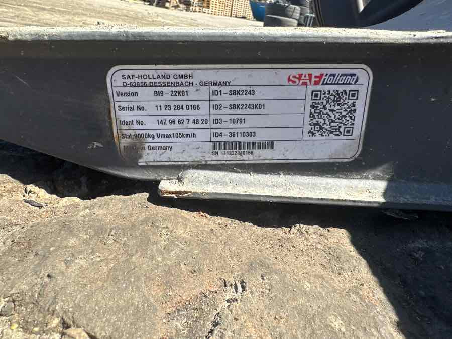 EKERI TRAILER AXLE SAF BI9-22K01 - Вісь та запчастини в категорії Причепи: фото 3 EKERI TRAILER AXLE SAF BI9-22K01 - Вісь та запчастини в категорії Причепи: фото 3