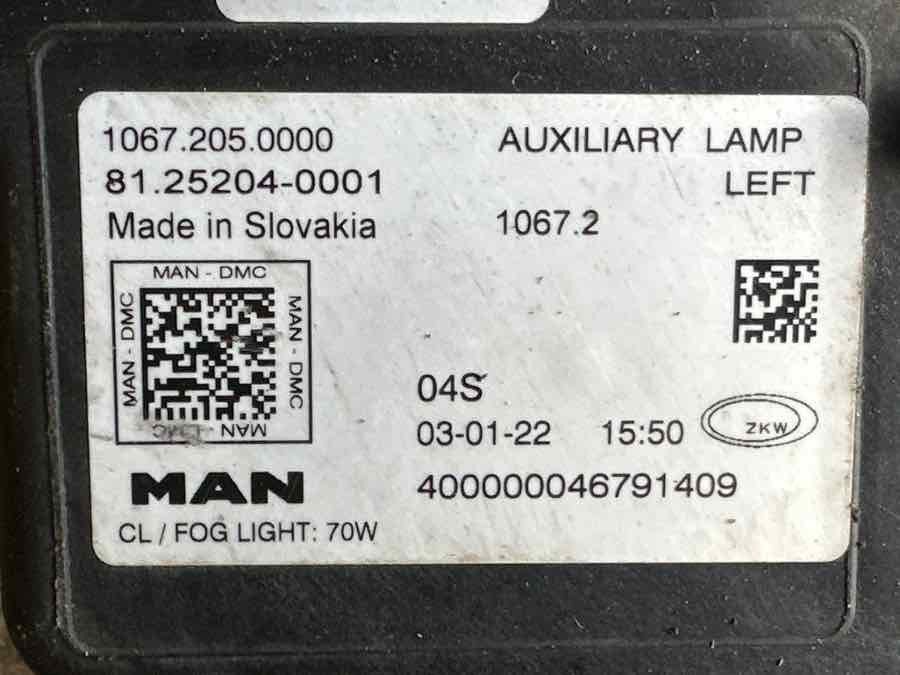 MAN FOG LAMP 81.25204-0001 - Світло/ Освітлення в категорії Вантажівки: фото 3 MAN FOG LAMP 81.25204-0001 - Світло/ Освітлення в категорії Вантажівки: фото 3
