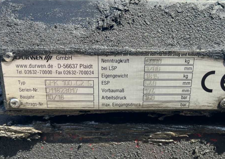 Durwen SPK100 C2S - Вила в категорії Вилкові навантажувачі: фото 2 Durwen SPK100 C2S - Вила в категорії Вилкові навантажувачі: фото 2