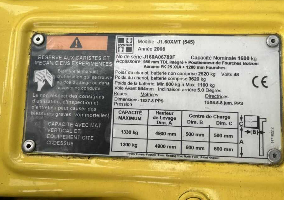 Hyster J1.60XMT - Електронавантажувач: фото 4 Hyster J1.60XMT - Електронавантажувач: фото 4