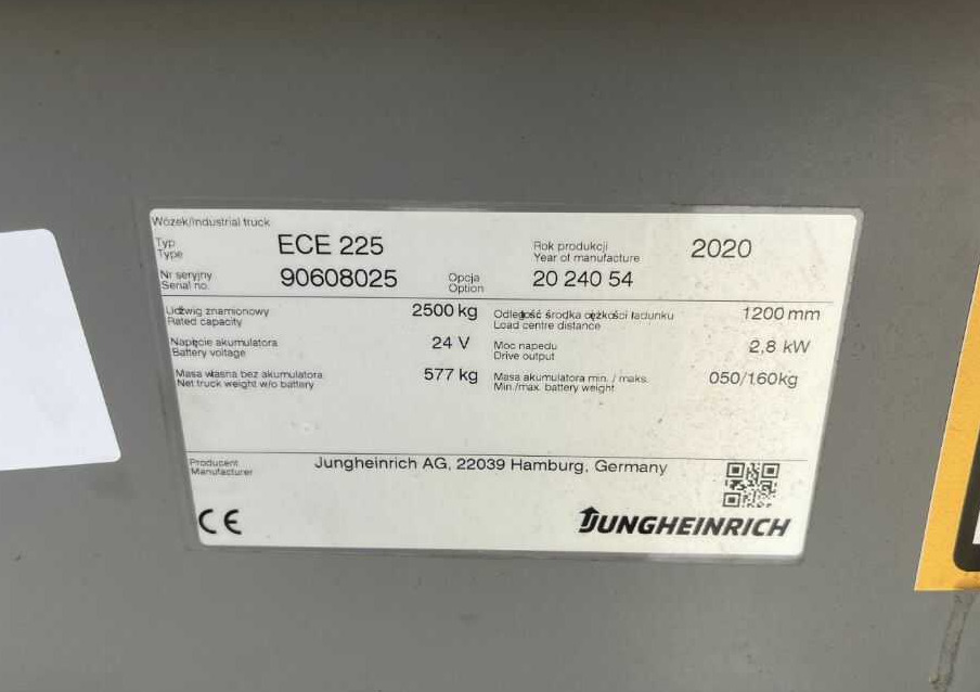 Jungheinrich ECE225 - Комплектувальник замовлень: фото 4 Jungheinrich ECE225 - Комплектувальник замовлень: фото 4