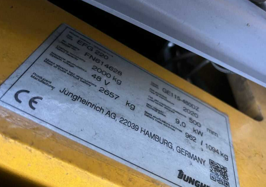 Jungheinrich EFG220 - Електронавантажувач: фото 4 Jungheinrich EFG220 - Електронавантажувач: фото 4