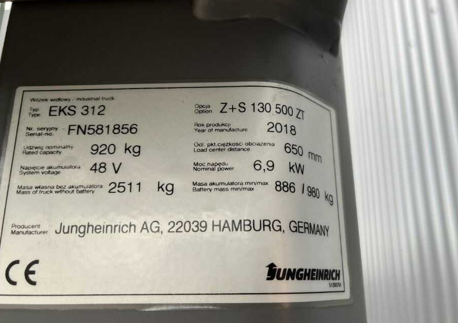Комплектувальник замовлень Jungheinrich EKS312: фото 7