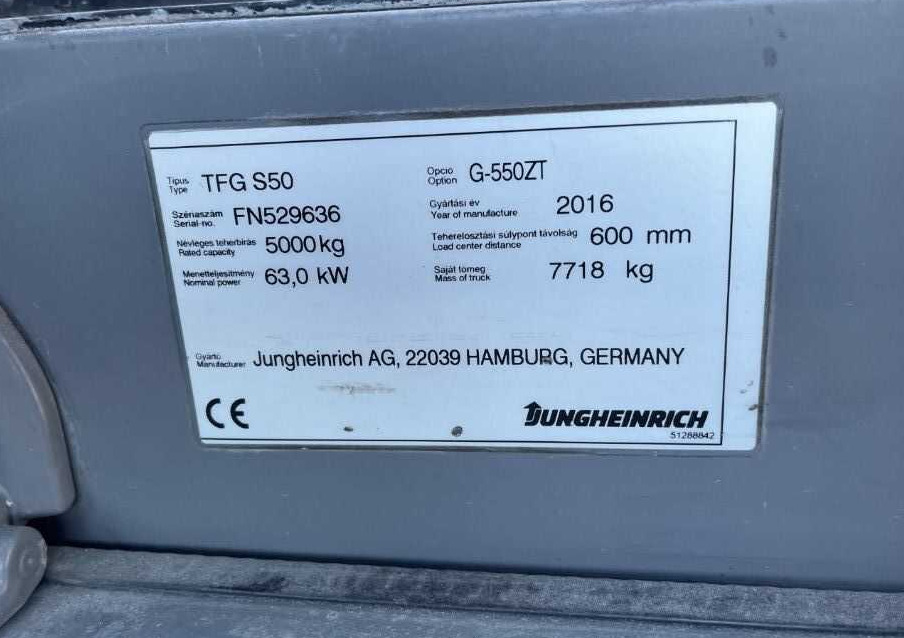 Jungheinrich TFGS50 - Газовий навантажувач: фото 4 Jungheinrich TFGS50 - Газовий навантажувач: фото 4