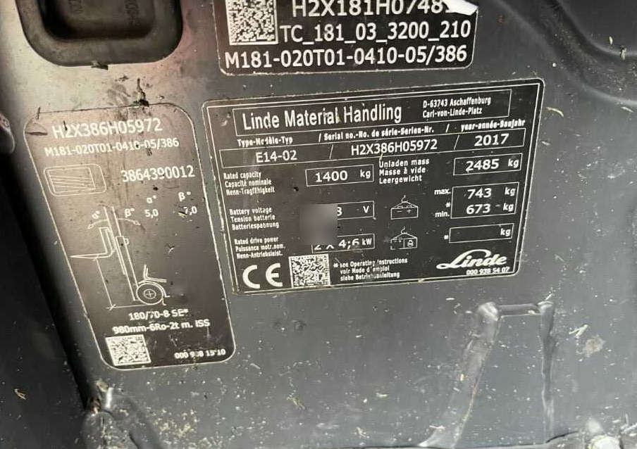 Linde E14-02 - Електронавантажувач: фото 4 Linde E14-02 - Електронавантажувач: фото 4