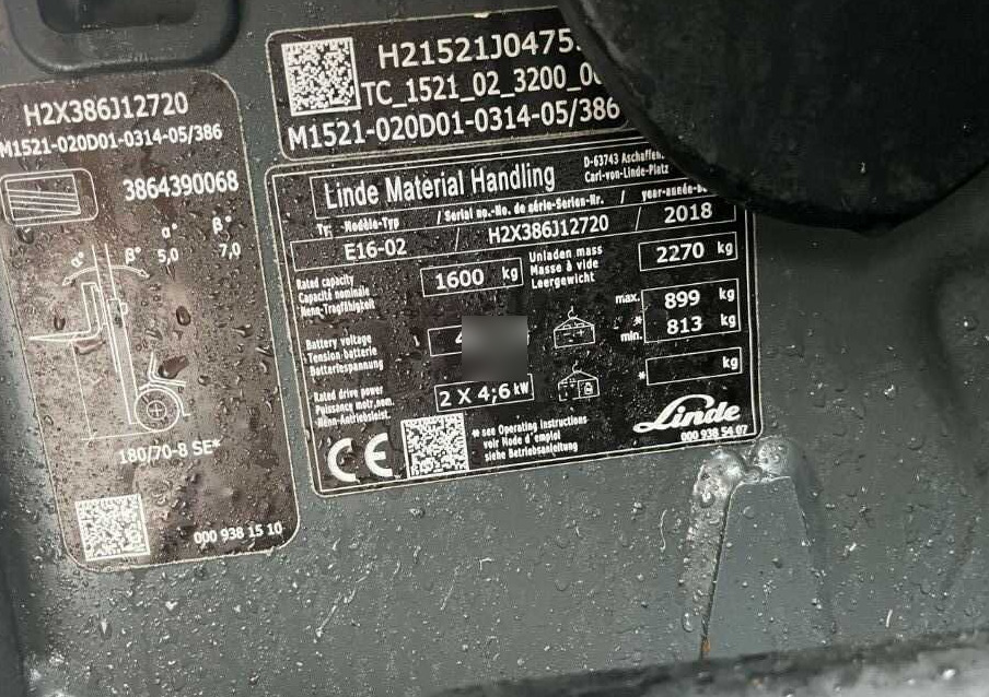 Linde E16-02 - Електронавантажувач: фото 4 Linde E16-02 - Електронавантажувач: фото 4