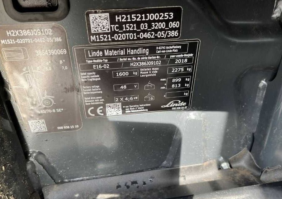 Linde E16-02 - Електронавантажувач: фото 4 Linde E16-02 - Електронавантажувач: фото 4