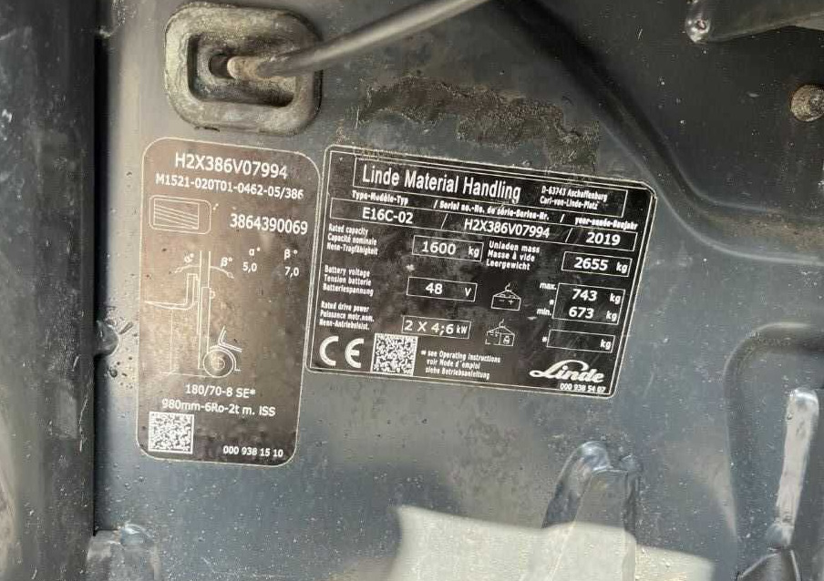 Linde E16C-02 - Електронавантажувач: фото 4 Linde E16C-02 - Електронавантажувач: фото 4