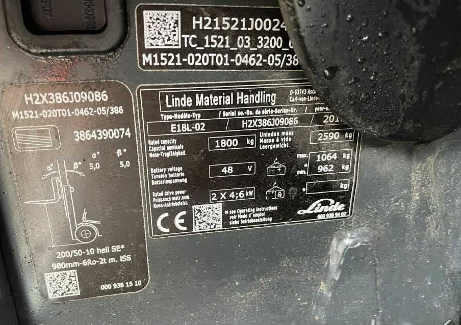 Linde E18L-02 - Електронавантажувач: фото 4 Linde E18L-02 - Електронавантажувач: фото 4