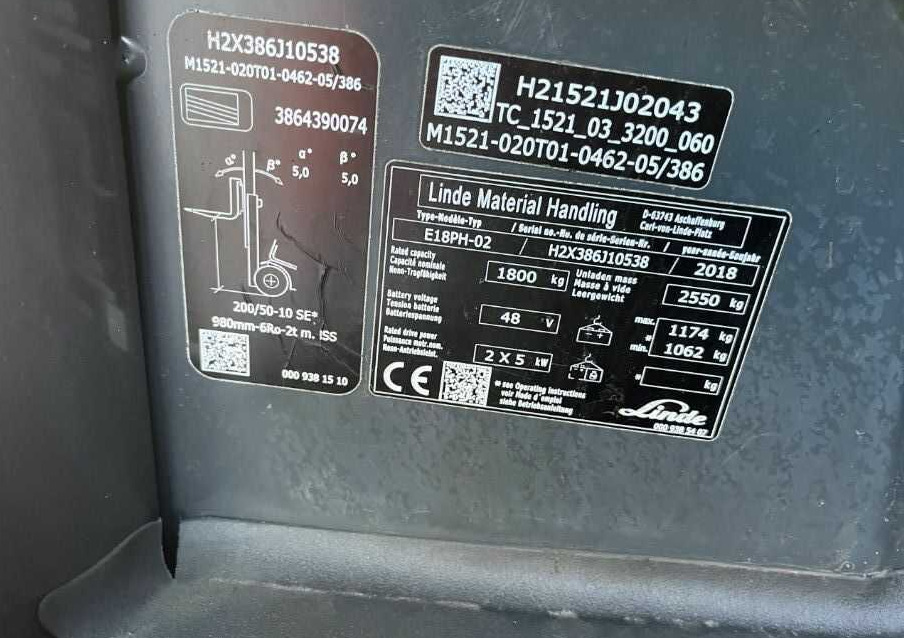 Linde E18PH-02 - Електронавантажувач: фото 4 Linde E18PH-02 - Електронавантажувач: фото 4