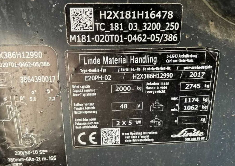 Linde E20PH-02 - Електронавантажувач: фото 4 Linde E20PH-02 - Електронавантажувач: фото 4