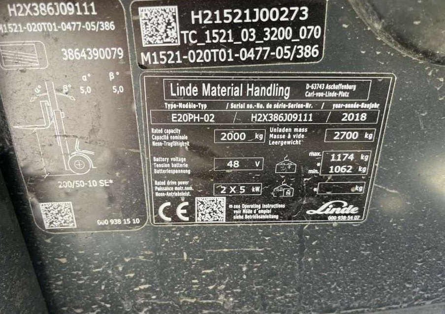 Linde E20PH-02 - Електронавантажувач: фото 4 Linde E20PH-02 - Електронавантажувач: фото 4