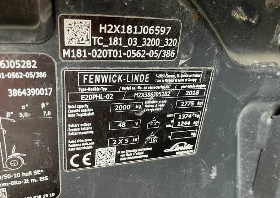 Linde E20PHL-02 - Електронавантажувач: фото 4 Linde E20PHL-02 - Електронавантажувач: фото 4