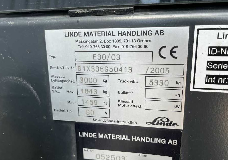 Linde E30-03 - Електронавантажувач: фото 4 Linde E30-03 - Електронавантажувач: фото 4