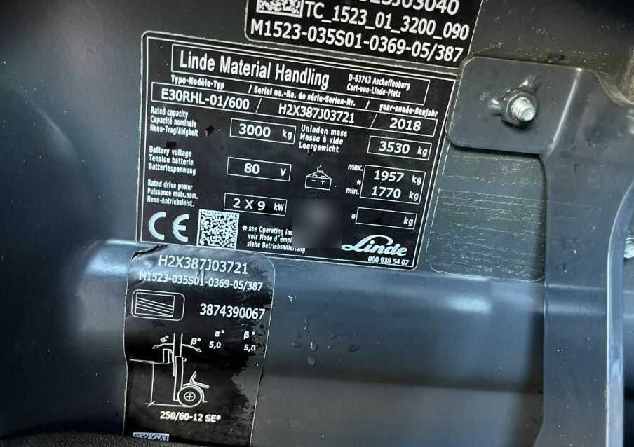 Linde E30RHL/600 - Електронавантажувач: фото 4 Linde E30RHL/600 - Електронавантажувач: фото 4