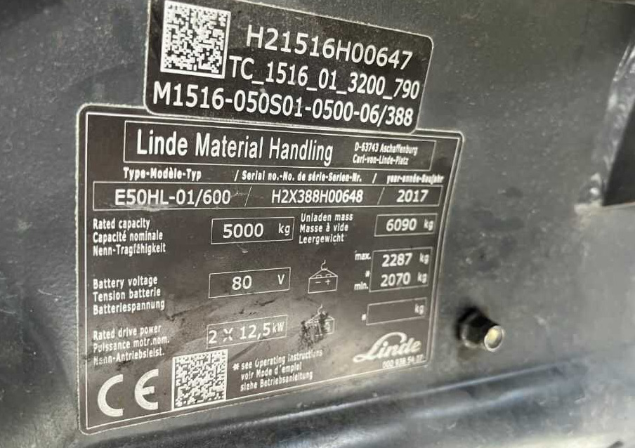 Linde E50HL-01/600 - Електронавантажувач: фото 4 Linde E50HL-01/600 - Електронавантажувач: фото 4