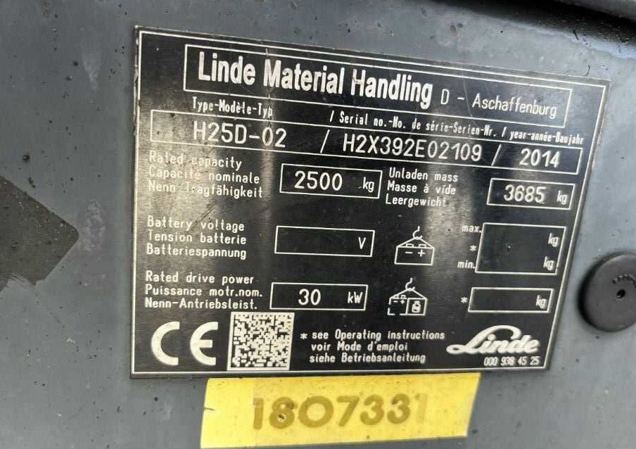 Linde H25D-02 - Дизельний навантажувач: фото 4 Linde H25D-02 - Дизельний навантажувач: фото 4