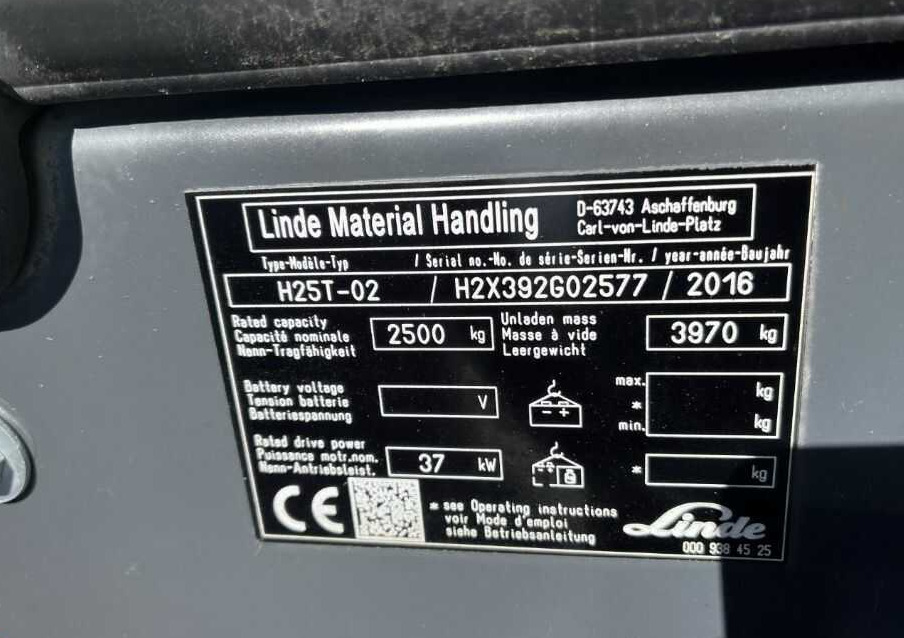 Linde H25T-02 - Газовий навантажувач: фото 2 Linde H25T-02 - Газовий навантажувач: фото 2