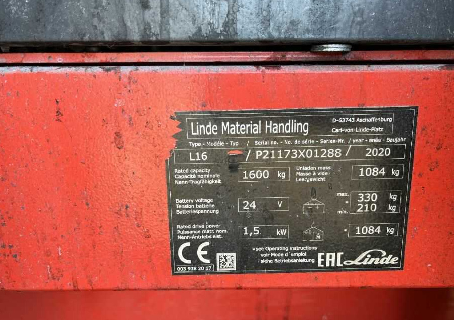 Linde L16 - Штабелер: фото 5 Linde L16 - Штабелер: фото 5
