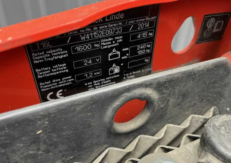 Linde T16L - Візок: фото 1 Linde T16L - Візок: фото 1
