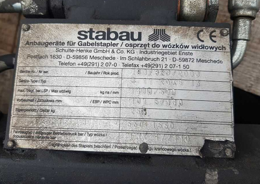 Stabau S11ZVKG16 - Навісне обладнання: фото 3 Stabau S11ZVKG16 - Навісне обладнання: фото 3