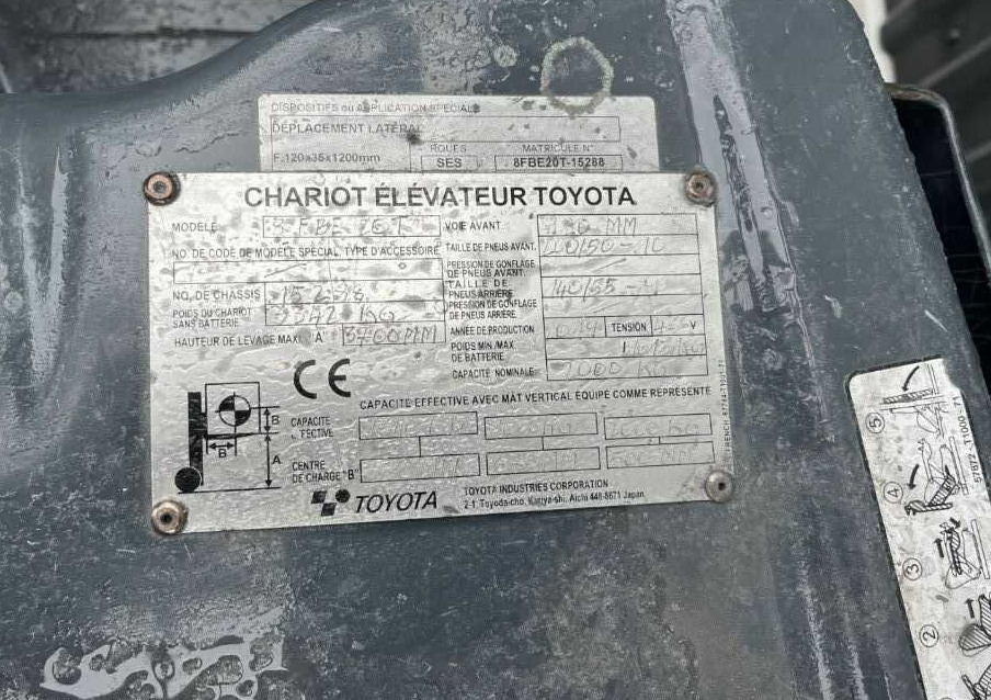 Toyota 8FBE20T - Електронавантажувач: фото 5 Toyota 8FBE20T - Електронавантажувач: фото 5