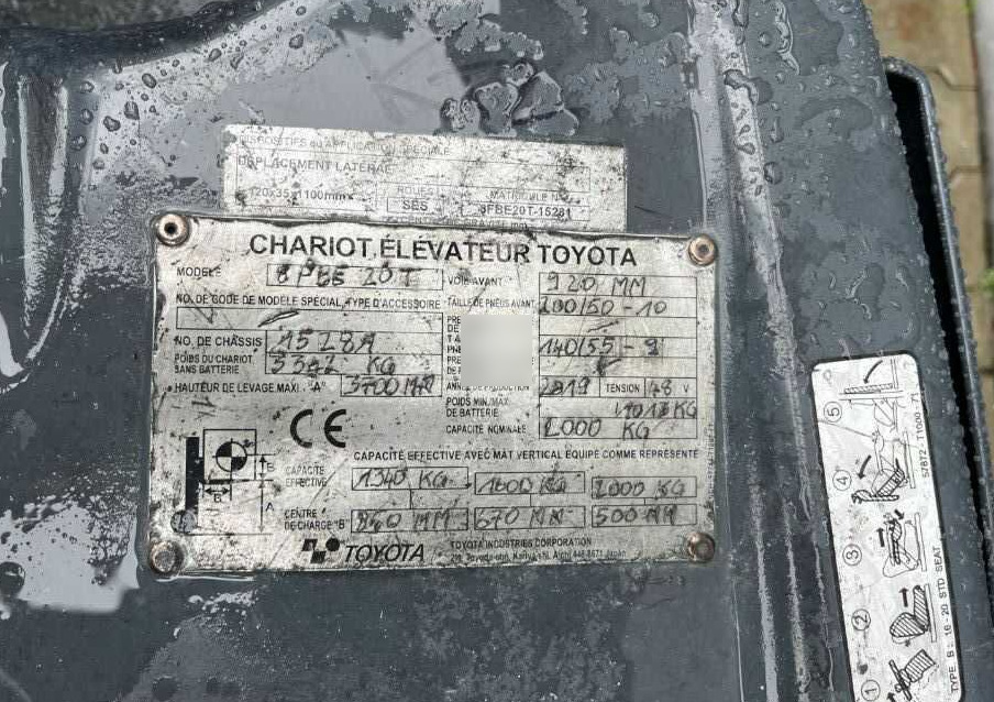 Toyota 8FBE20T - Електронавантажувач: фото 5 Toyota 8FBE20T - Електронавантажувач: фото 5