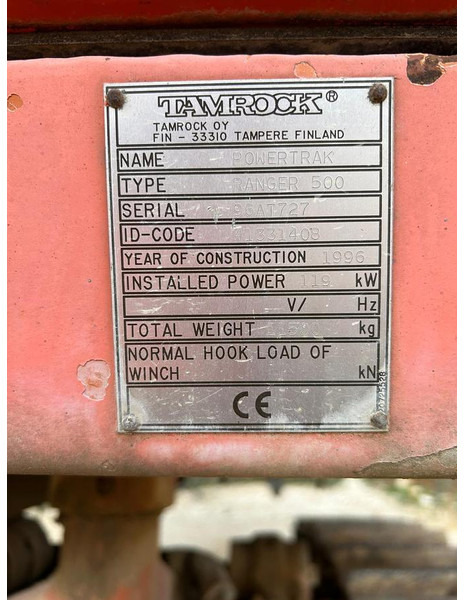 Бурова установка Tamrock Ranger 500: фото 14