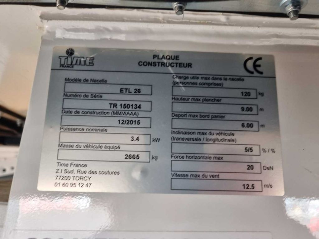 Автовишка, Комерційний автомобіль Opel Movano 2.3 CDTI / VERSALIFT ETL-26, 10,5m: фото 9