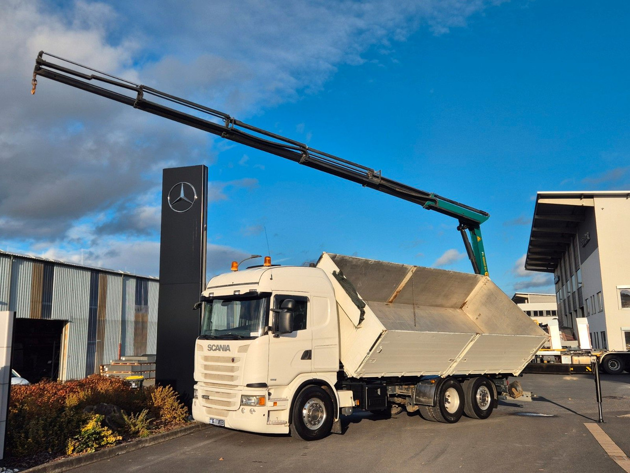 Scania G490 LB6x2*4HNB Palfinger PK 18002-EH D Funk AHK - Самоскид вантажівка, Вантажівка з маніпулятором: фото 1 Scania G490 LB6x2*4HNB Palfinger PK 18002-EH D Funk AHK - Самоскид вантажівка, Вантажівка з маніпулятором: фото 1