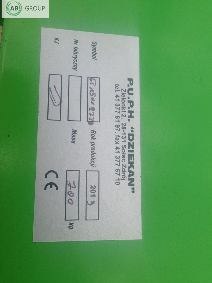 Глибокорозпушувач Dziekan subsoiler Tytan 2.5m GT1500R25: фото 9 Глибокорозпушувач Dziekan subsoiler Tytan 2.5m GT1500R25: фото 9
