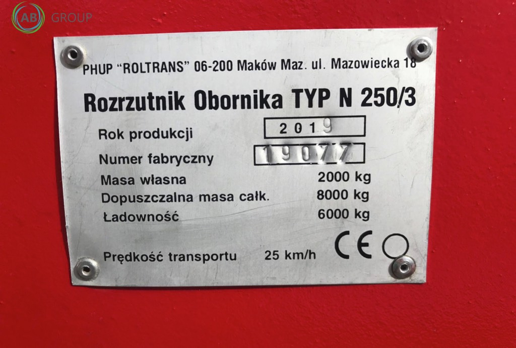 Manure spreader 6 t Roltrans N 250/3 LEO - Гноєрозкидач: фото 5 Manure spreader 6 t Roltrans N 250/3 LEO - Гноєрозкидач: фото 5